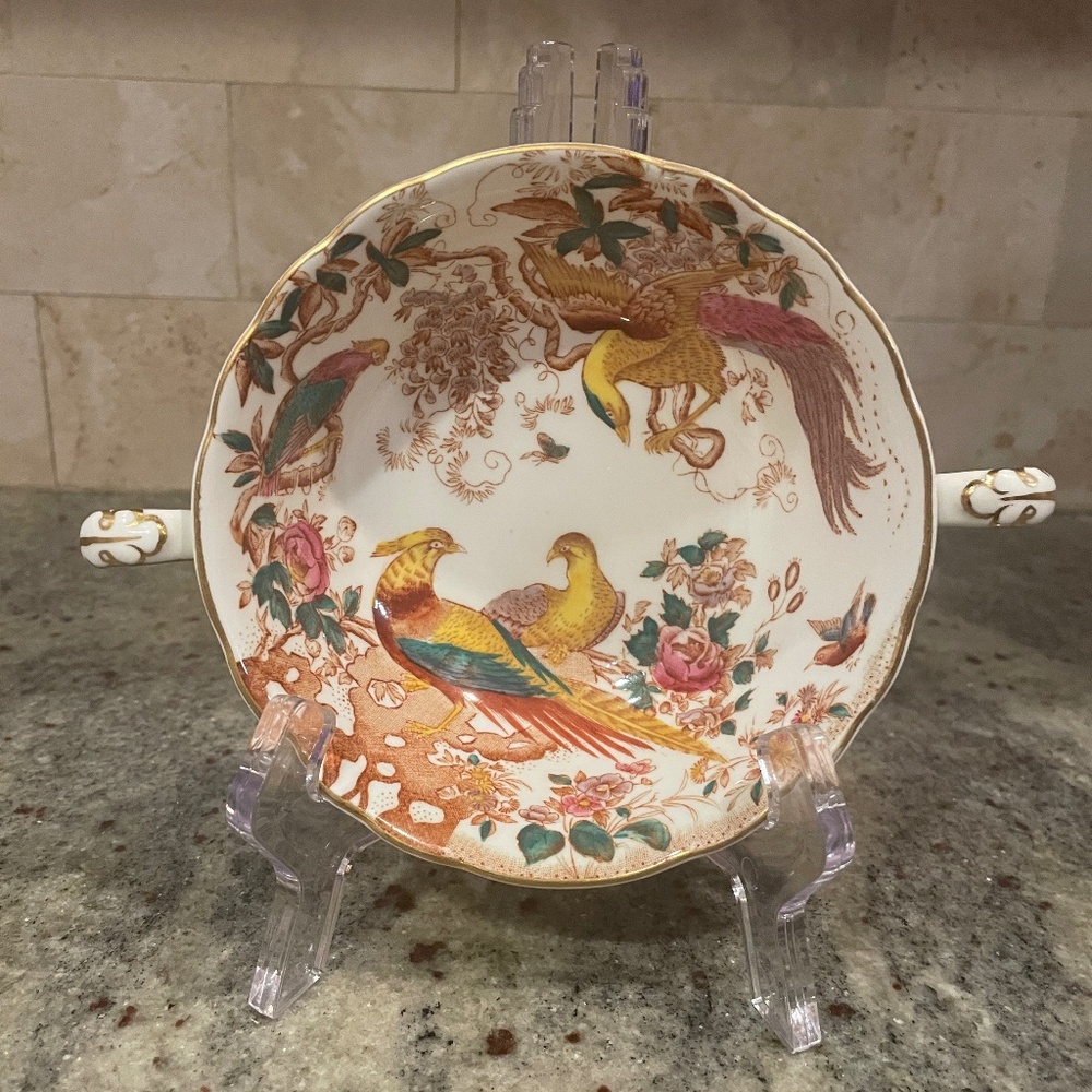 Royal Crown Derby Bone China OLDE AVESBURY -Footed Cream/ Soup Cup EUC-Rare